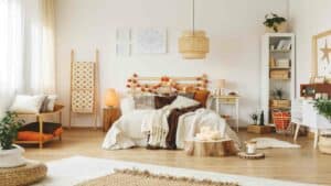 Chambre avec une ambiance automne