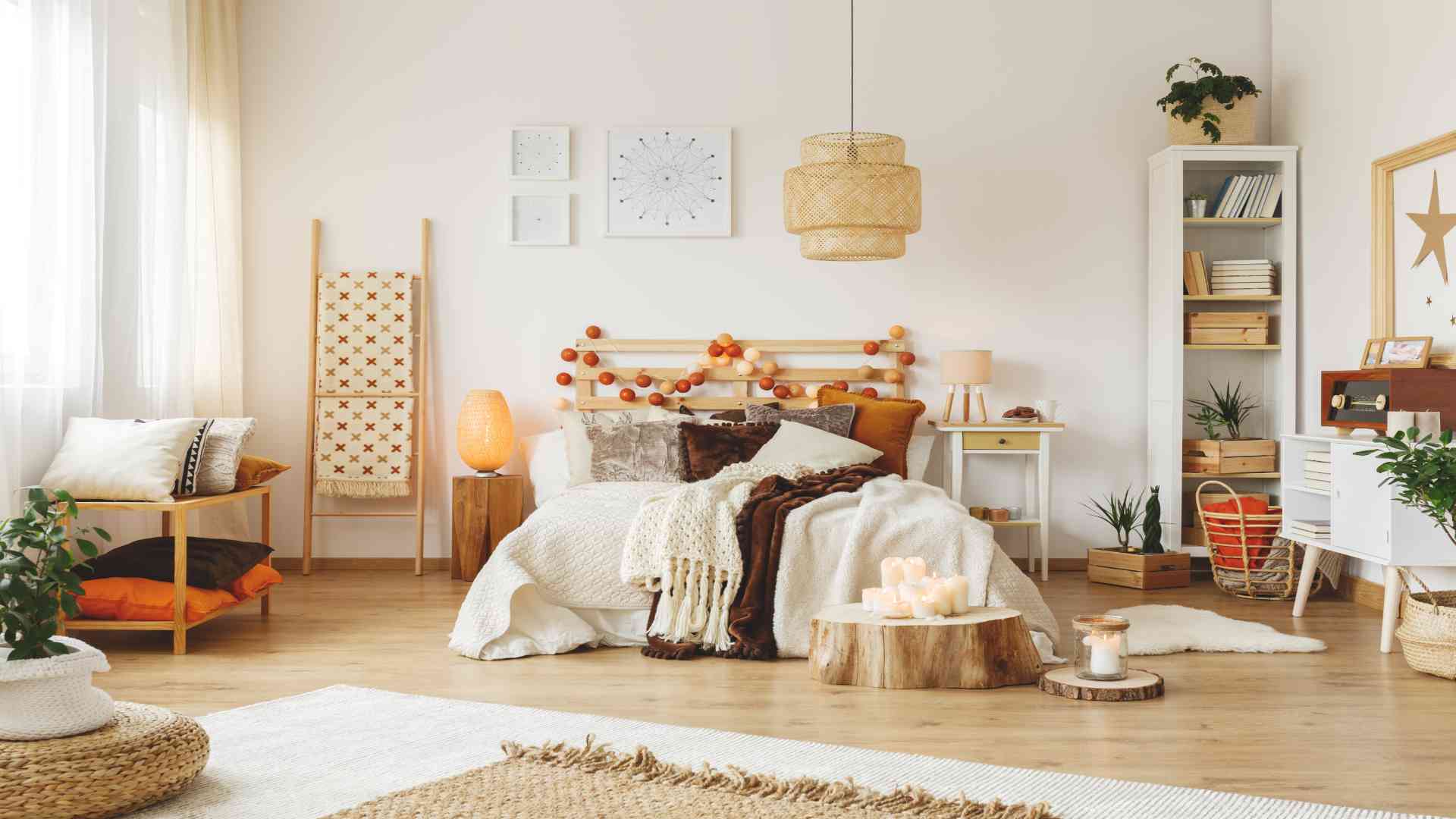 Chambre avec une ambiance automne